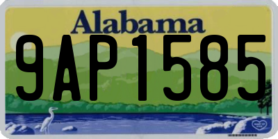 AL license plate 9AP1585