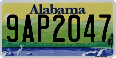 AL license plate 9AP2047