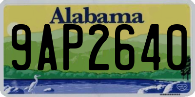 AL license plate 9AP2640