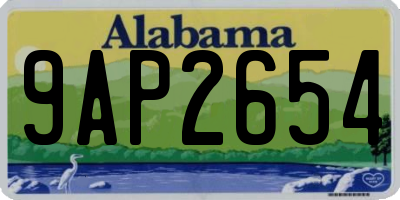 AL license plate 9AP2654