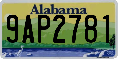 AL license plate 9AP2781