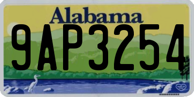 AL license plate 9AP3254