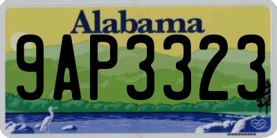 AL license plate 9AP3323