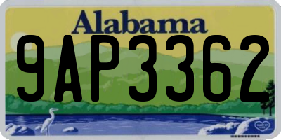 AL license plate 9AP3362
