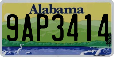 AL license plate 9AP3414
