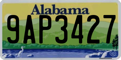AL license plate 9AP3427