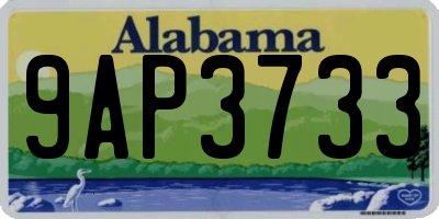 AL license plate 9AP3733