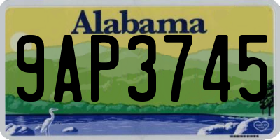 AL license plate 9AP3745