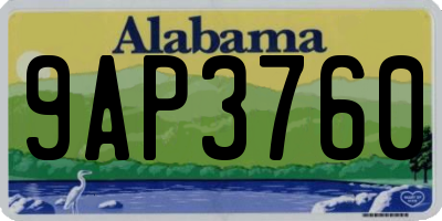 AL license plate 9AP3760
