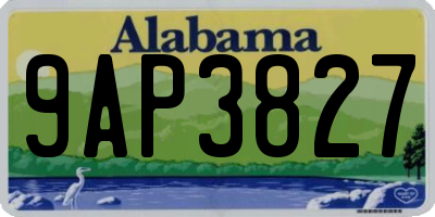 AL license plate 9AP3827