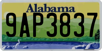 AL license plate 9AP3837