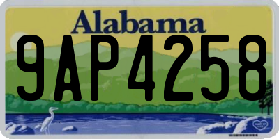 AL license plate 9AP4258