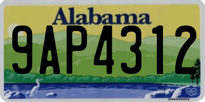 AL license plate 9AP4312