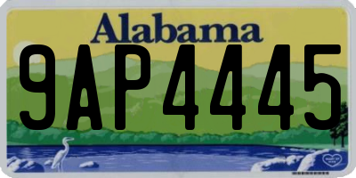 AL license plate 9AP4445