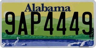 AL license plate 9AP4449