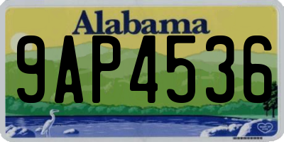 AL license plate 9AP4536