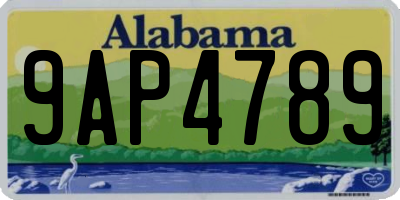 AL license plate 9AP4789