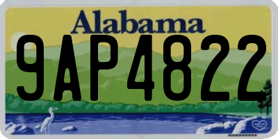 AL license plate 9AP4822