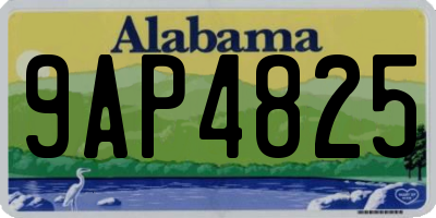 AL license plate 9AP4825
