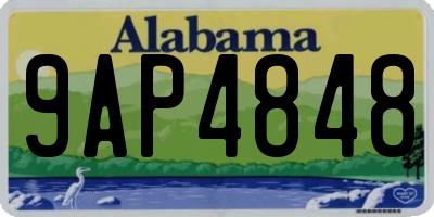 AL license plate 9AP4848
