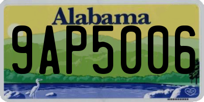 AL license plate 9AP5006