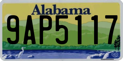 AL license plate 9AP5117