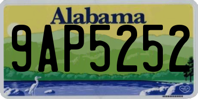 AL license plate 9AP5252