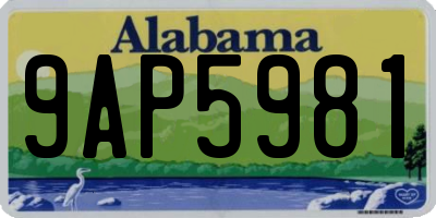 AL license plate 9AP5981