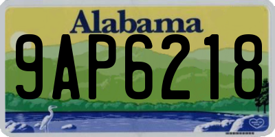 AL license plate 9AP6218