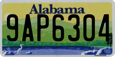 AL license plate 9AP6304