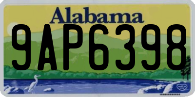 AL license plate 9AP6398