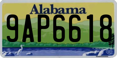 AL license plate 9AP6618
