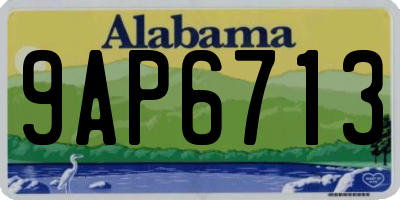 AL license plate 9AP6713