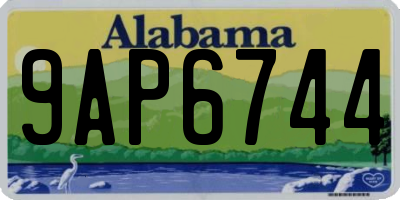AL license plate 9AP6744