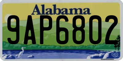AL license plate 9AP6802
