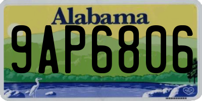 AL license plate 9AP6806