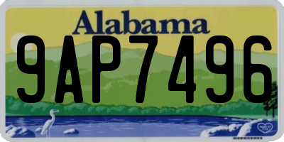 AL license plate 9AP7496