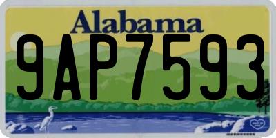 AL license plate 9AP7593