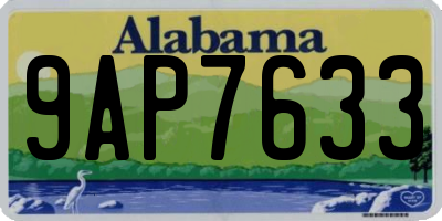 AL license plate 9AP7633