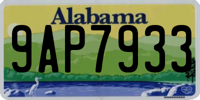 AL license plate 9AP7933