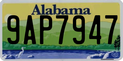 AL license plate 9AP7947