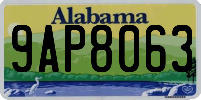 AL license plate 9AP8063