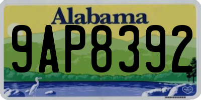 AL license plate 9AP8392