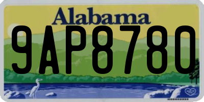 AL license plate 9AP8780
