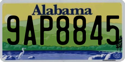 AL license plate 9AP8845