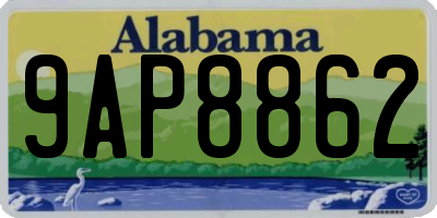 AL license plate 9AP8862
