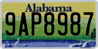 AL license plate 9AP8987