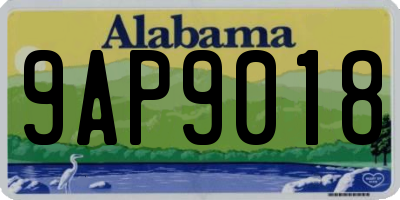 AL license plate 9AP9018