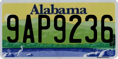 AL license plate 9AP9236