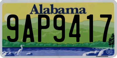 AL license plate 9AP9417